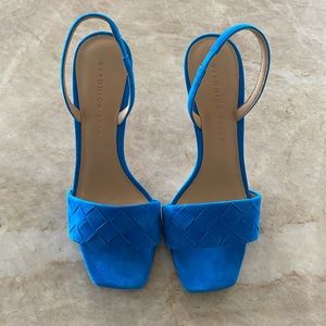 Veronica Beard heeled suede sandals.